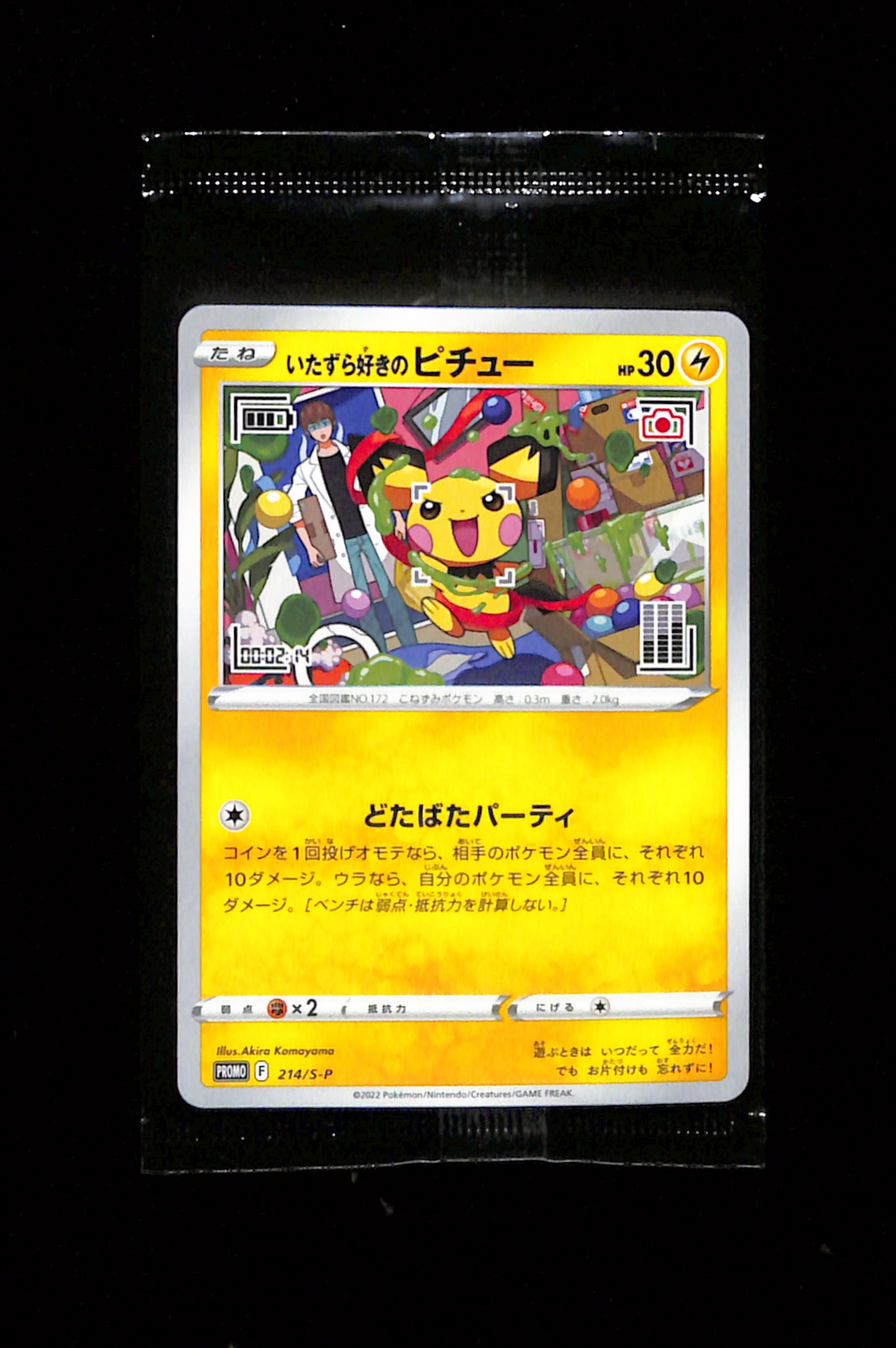 s-206 Mischievous Pichu 214/S-P Sealed Promo Japanese