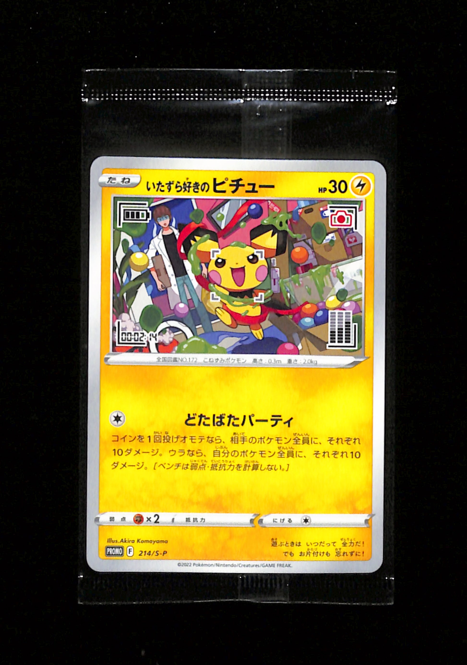 s-213 Mischievous Pichu 214/S-P Sealed Promo Japanese