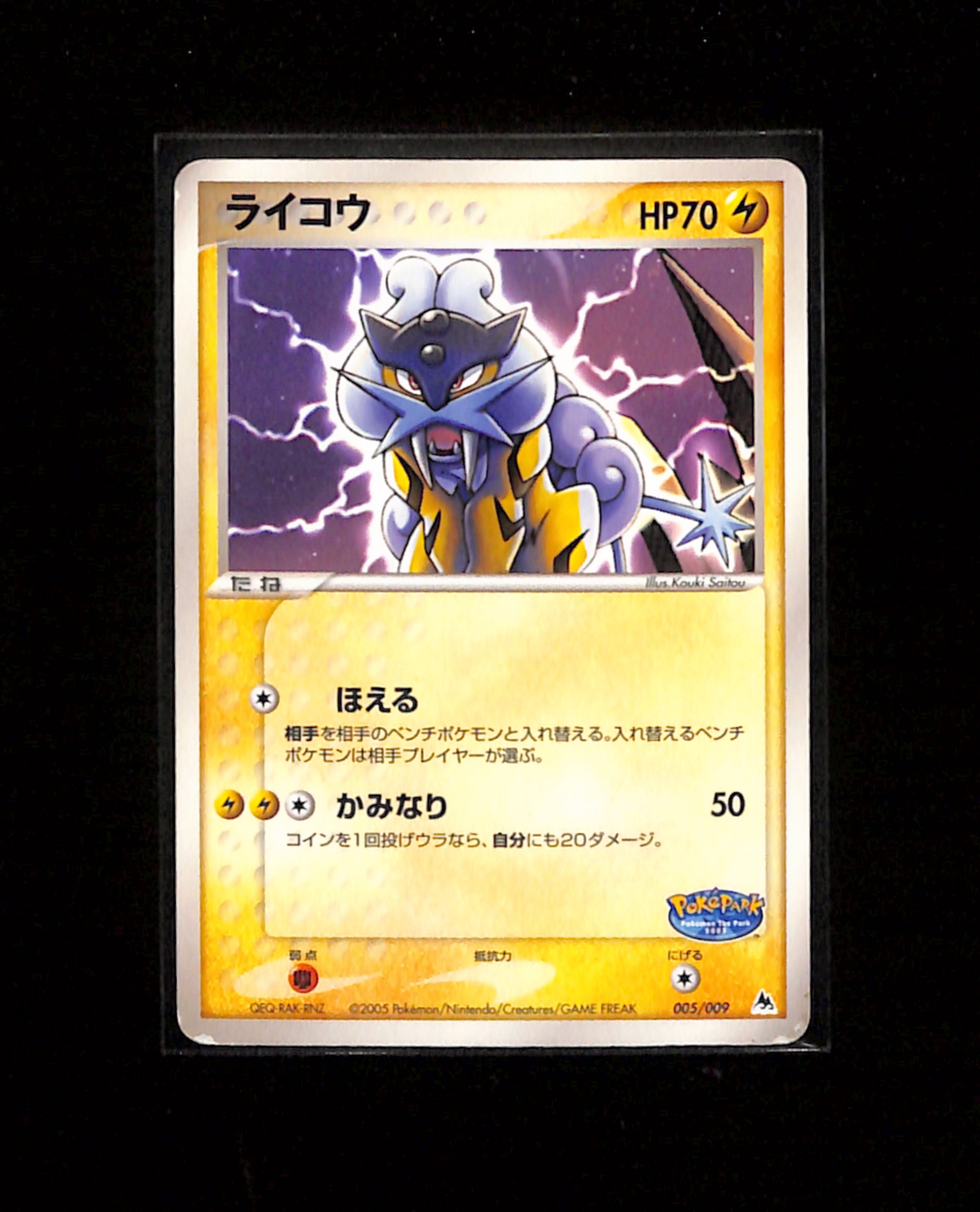 v-474 Japanese PokePark Promo PokePark's Raikou 005/009 Card